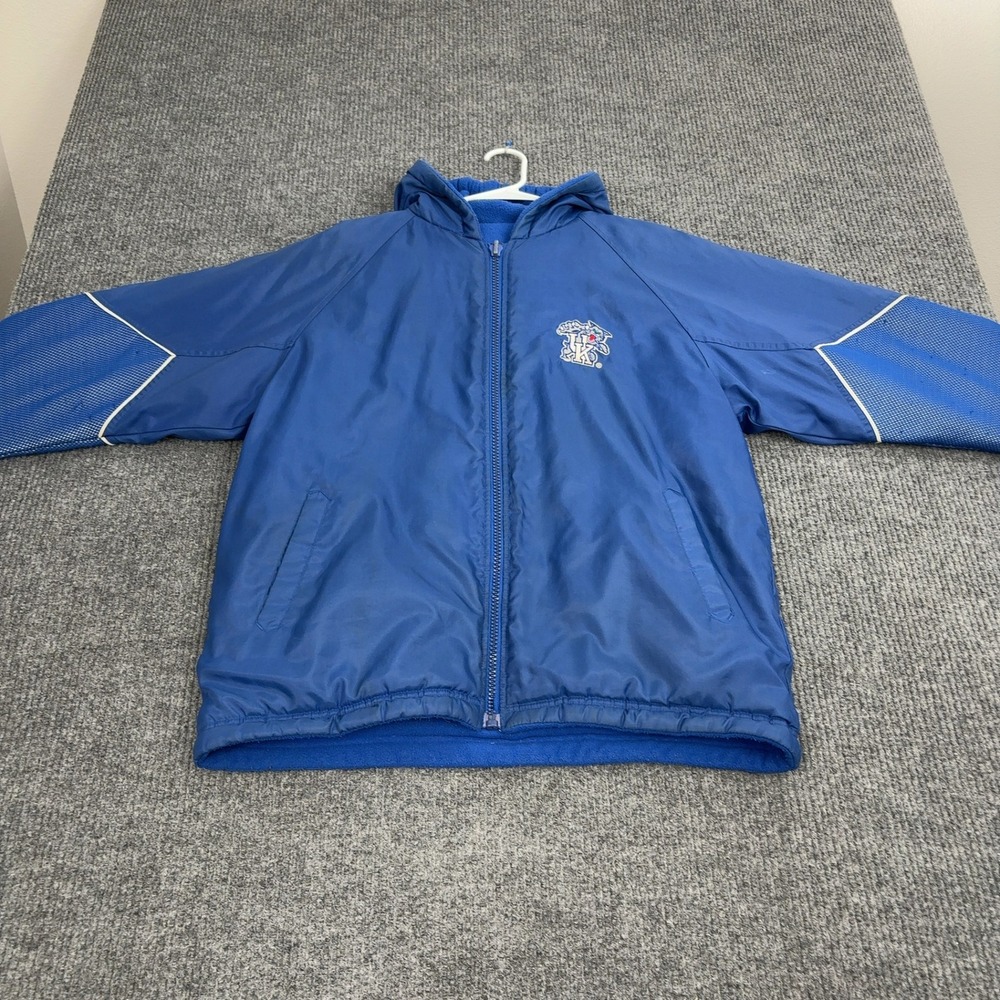 Kentucky Wildcats Jacket Kids 18-20 XL Blue Full Zip Hooded Fleece Reversible